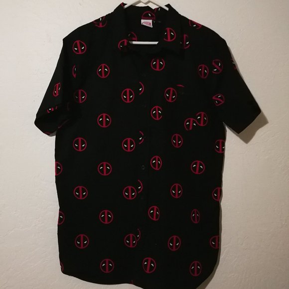 Marvel Other - Deadpool Button Up Shirt